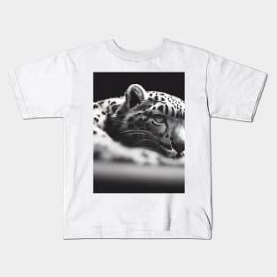 Tired Cute leopard lying down Kids T-Shirt